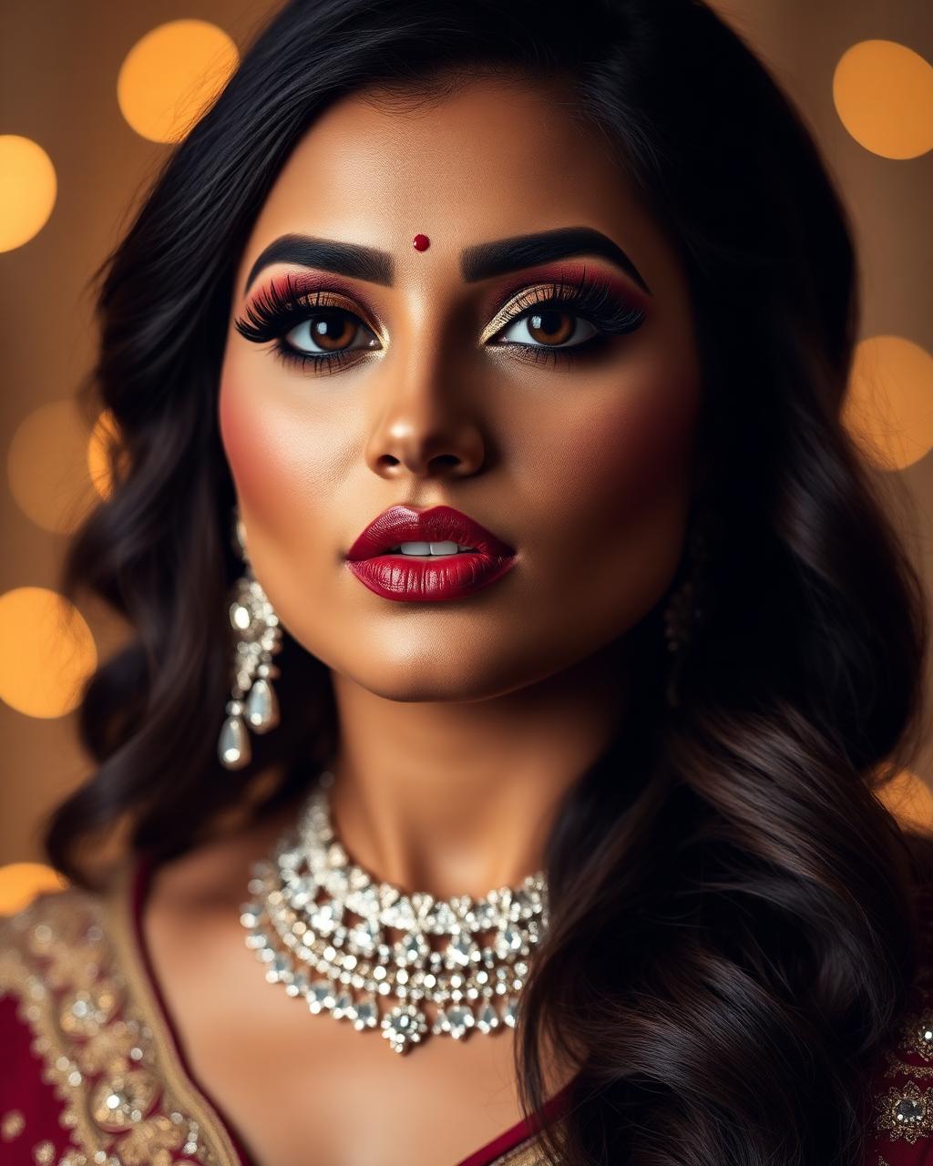 Glamorous party makeup with smokey eyes